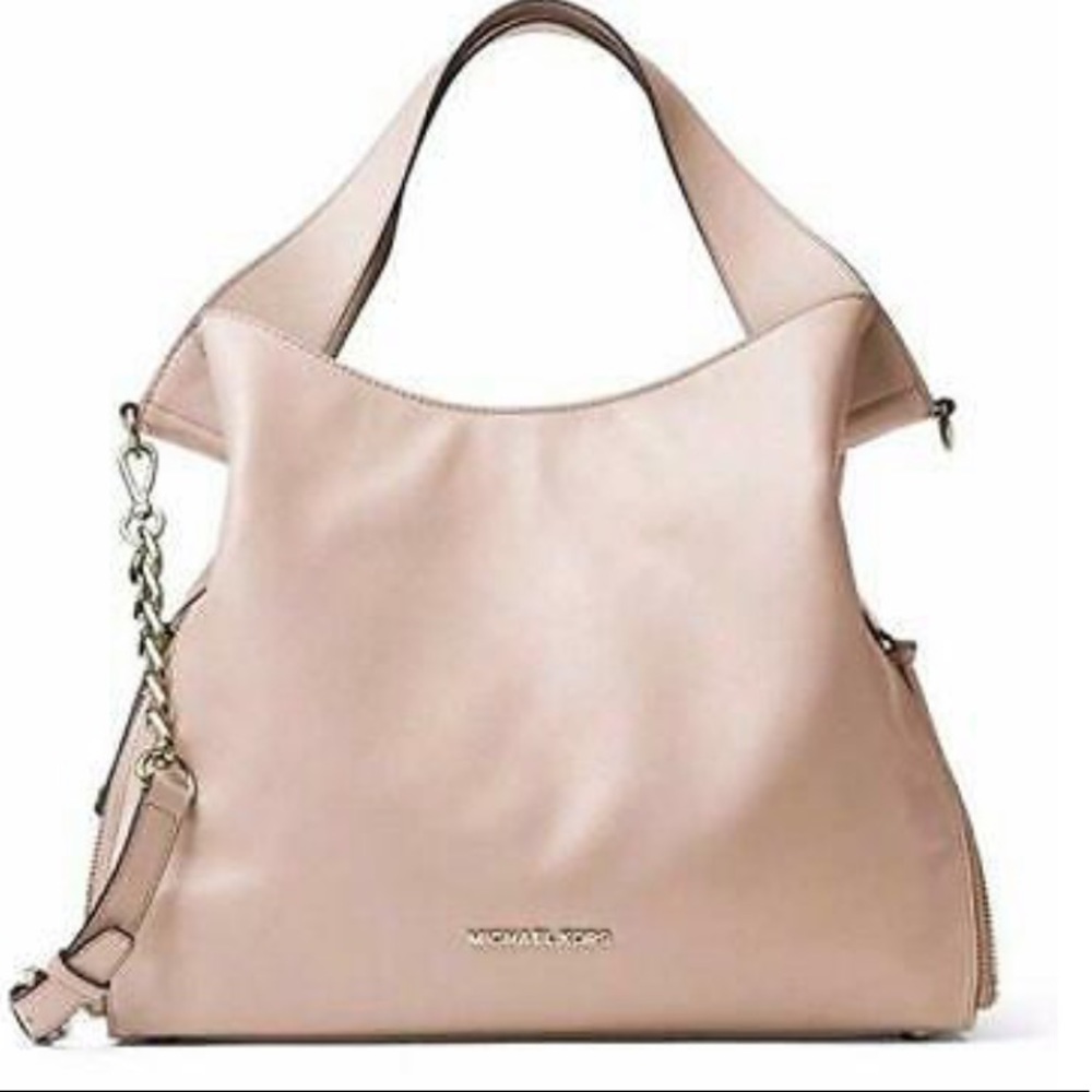 NEW Michael Kors pink DEVON Handbag w/ duster